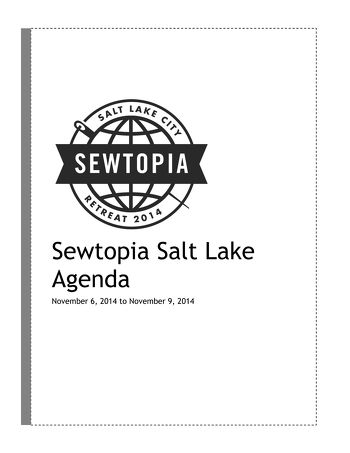 29 Oct Sewtopia Salt Lake Attendee Agenda