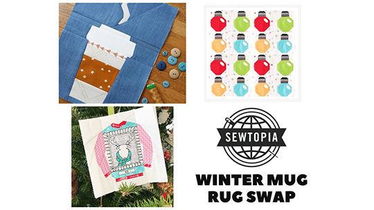 Online Winter Mug Rug Swap 2018