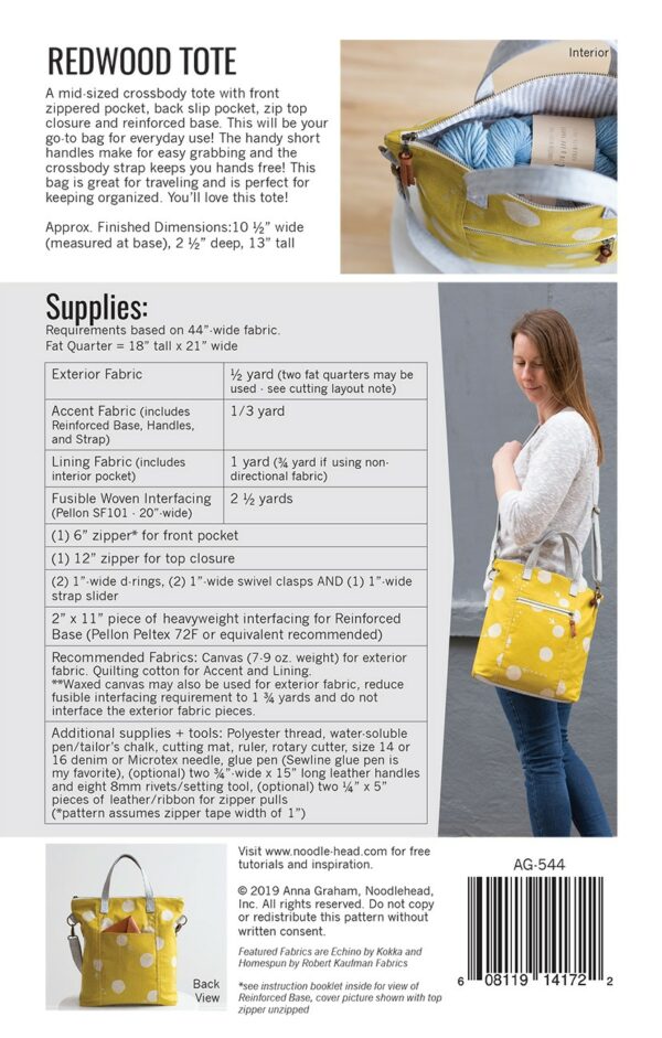Redwood Tote Pattern - Image 2