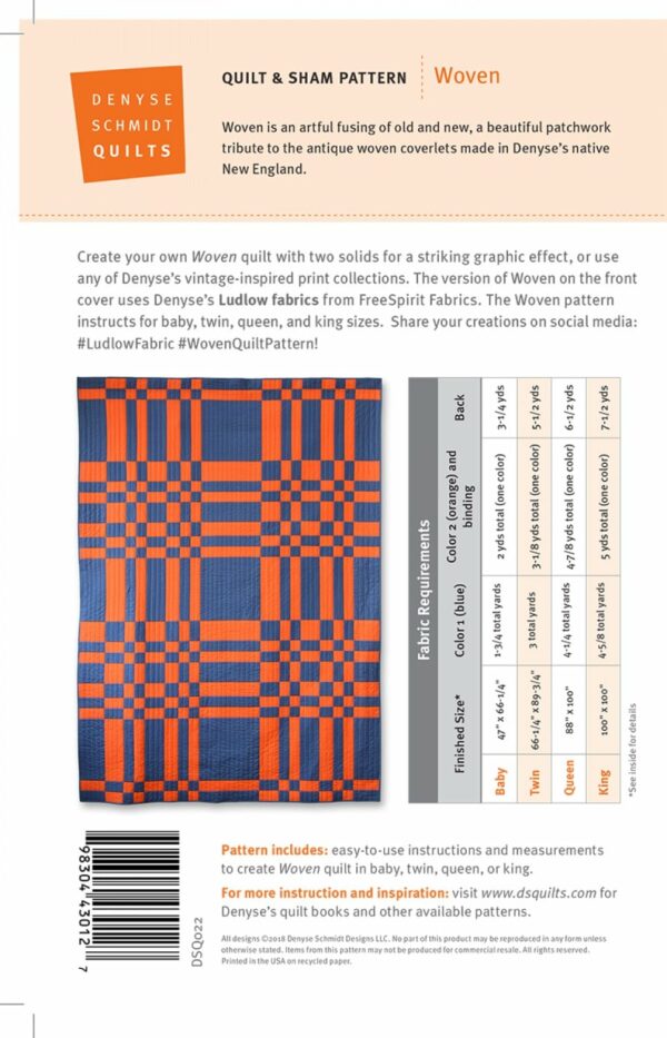 Denyse Schmidt Quilts Woven Quilt Pattern - Image 2