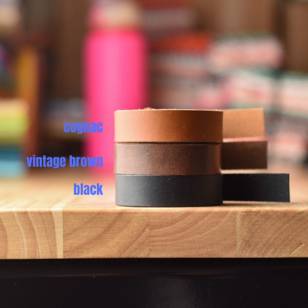 Two 3/4" x  28" Leather Straps - Image 2