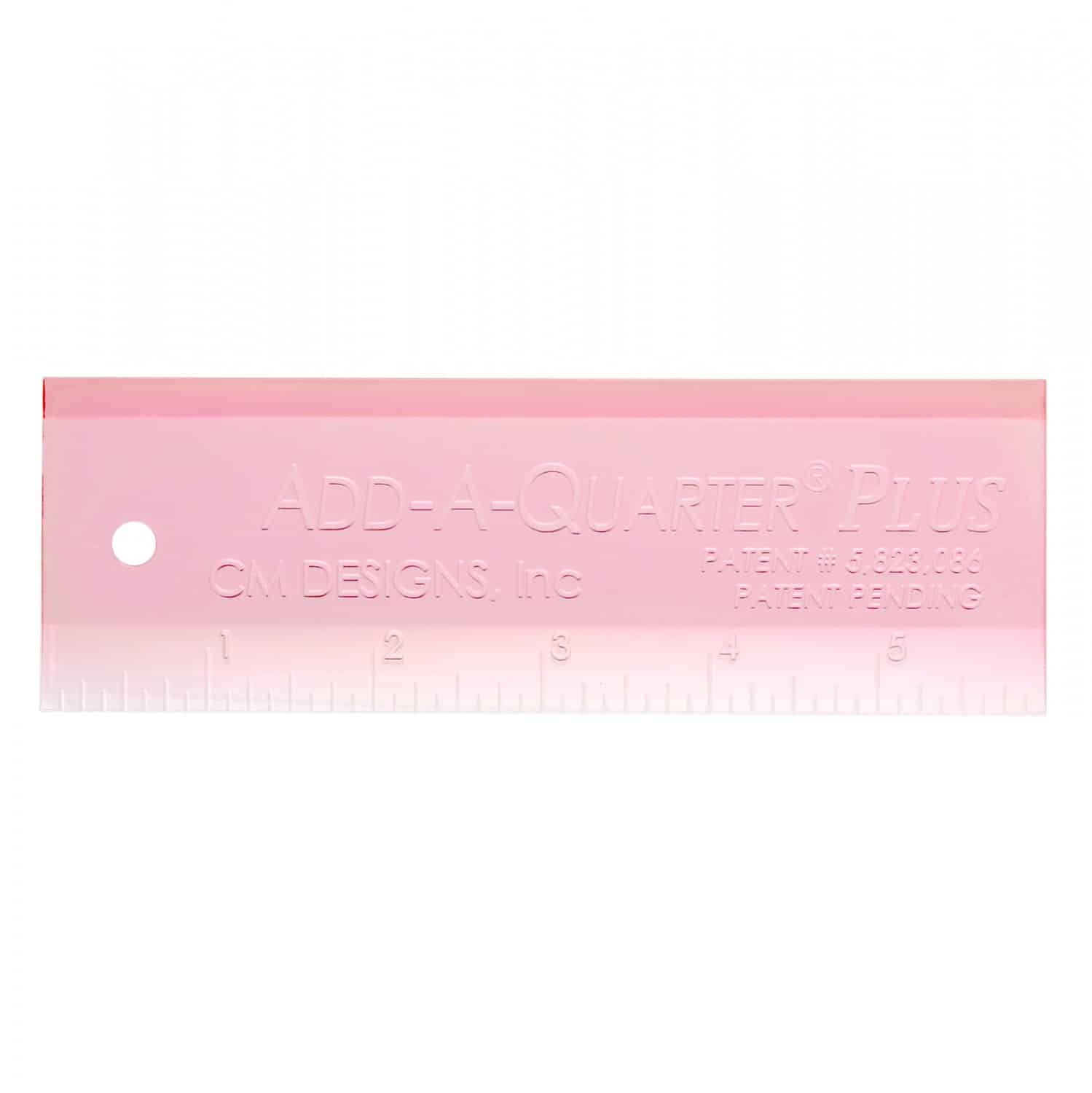 cm Designs Pink Add-A-Quarter Plus Ruler, 6