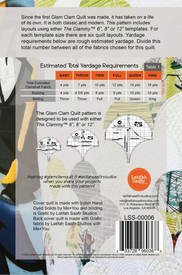 Latifah Saafir Studios Glam Clam Quilt Pattern - Image 2