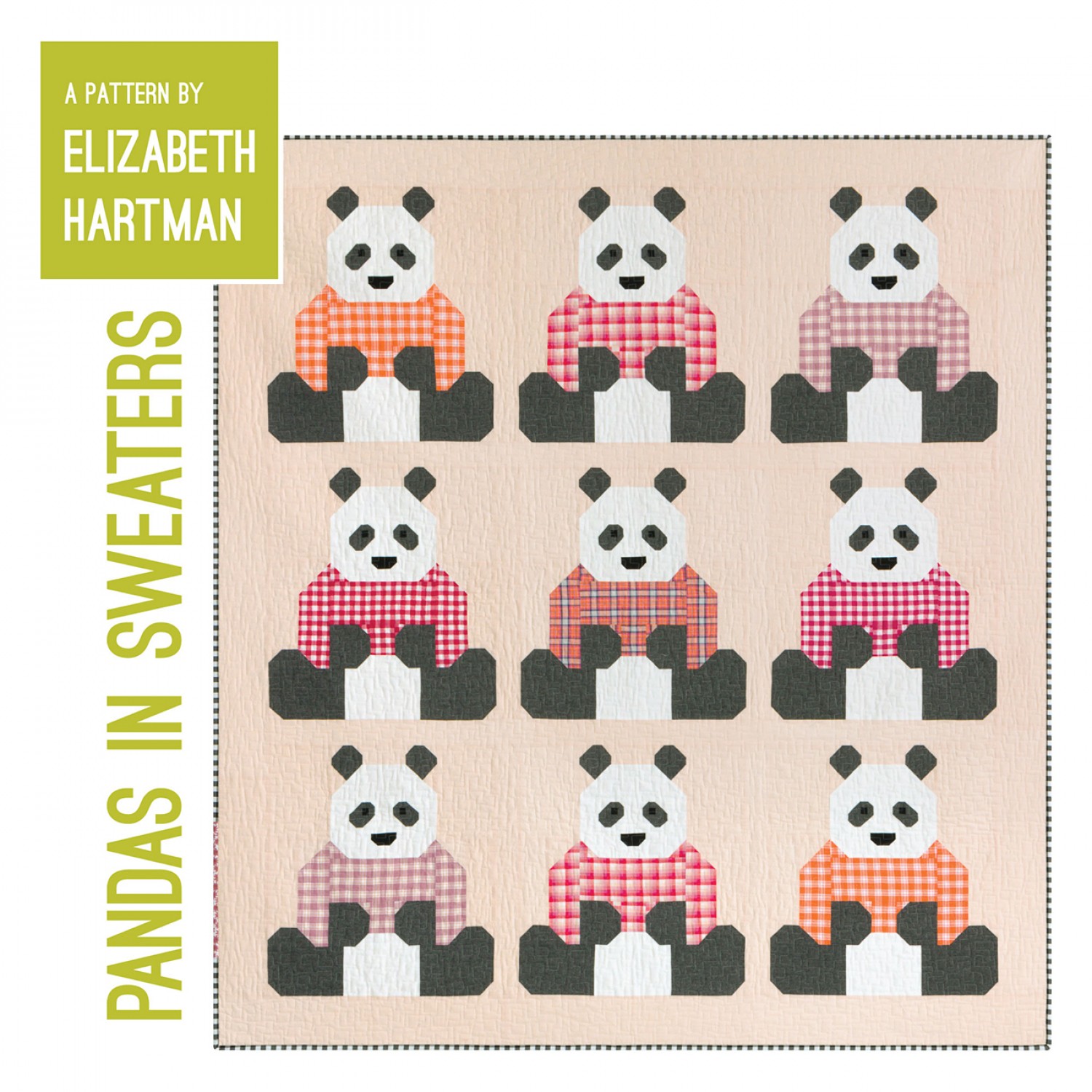 Elizabeth Hartman Pandas in Sweaters Pattern