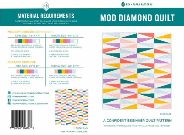Pen + Paper Patterns - Mod Diamond