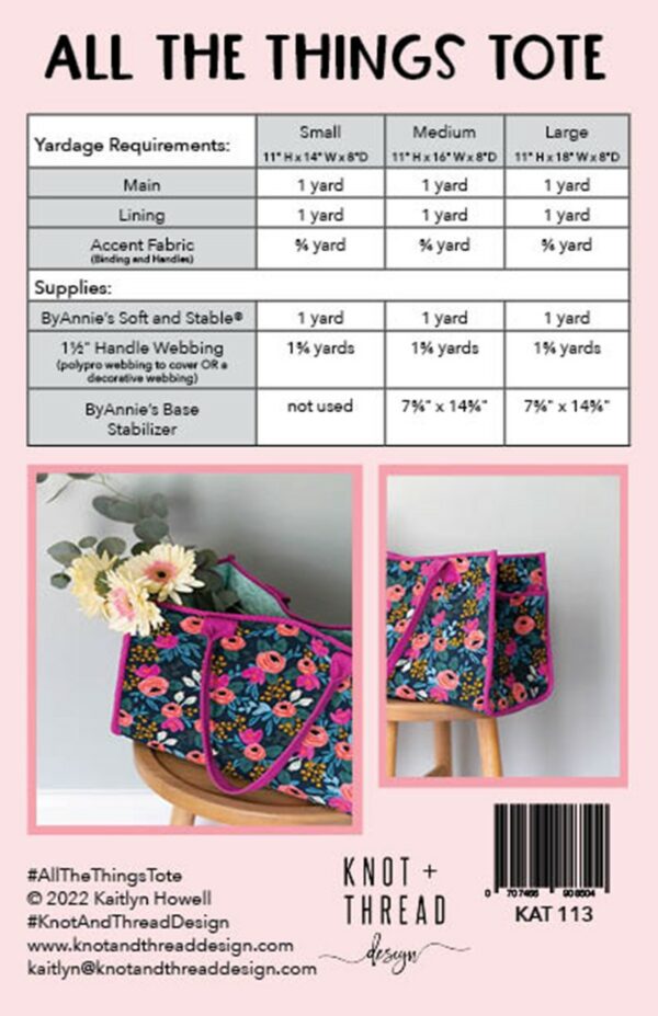 Knot and Thread Design All the Things Tote Pattern - Image 2