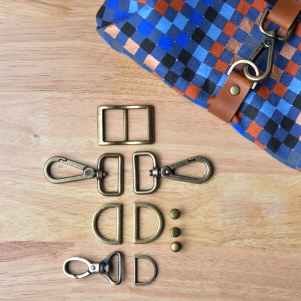 Noodlehead Haralson Antique Brass Hardware Kit