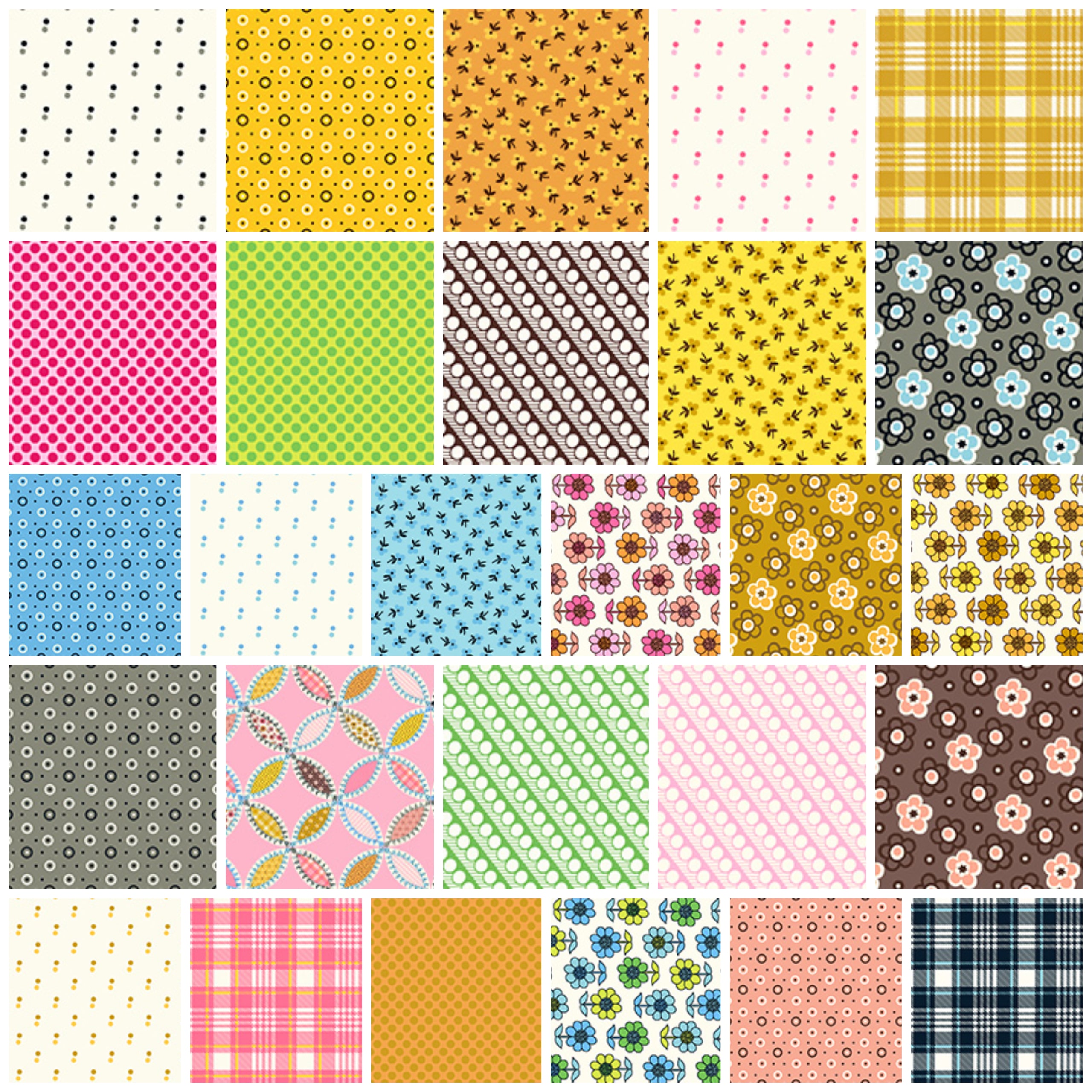 School Fabric Fat Quarter Bundle, 100% Cotton, Quilting Fabric