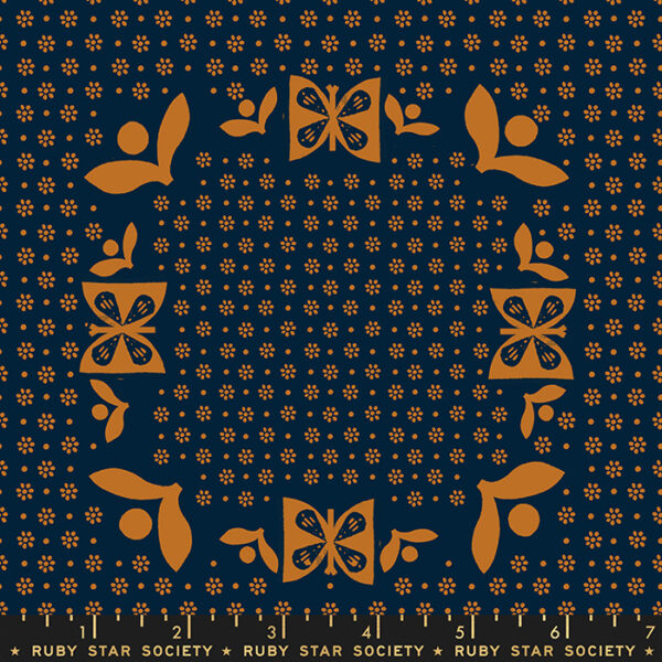 Ruby Star Society Alexia Marcelle Abegg Sugar Maple Tablecloth Navy