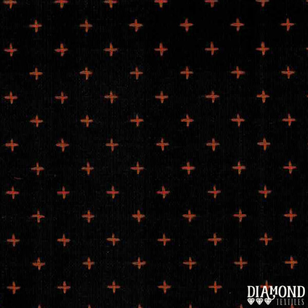 Diamond Textiles Manchester Pluses Black Orange