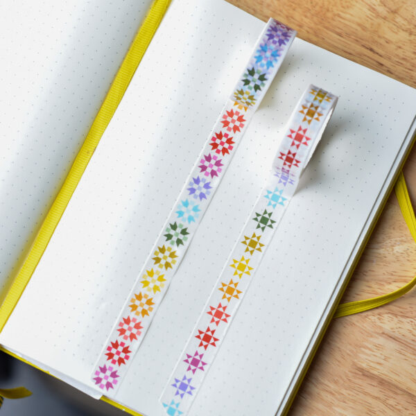 Coco West Illustration Sister's Choice Quilt Block Rainbow Washi Tape - Image 3