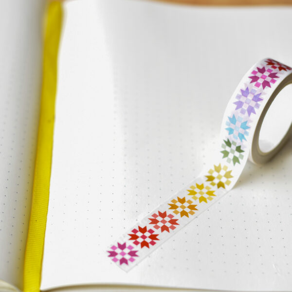 Coco West Illustration Sister's Choice Quilt Block Rainbow Washi Tape - Image 2