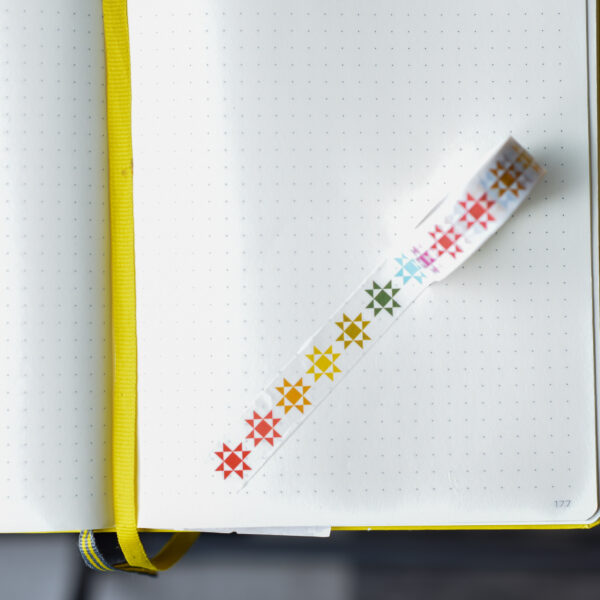 Coco West Illustration Ohio Star Quilt Block Rainbow Washi Tape - Image 2