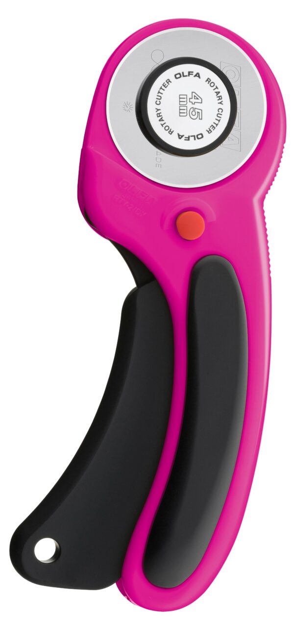 Olfa 45mm Ergonomic Rotary Cutter Magenta - Image 2