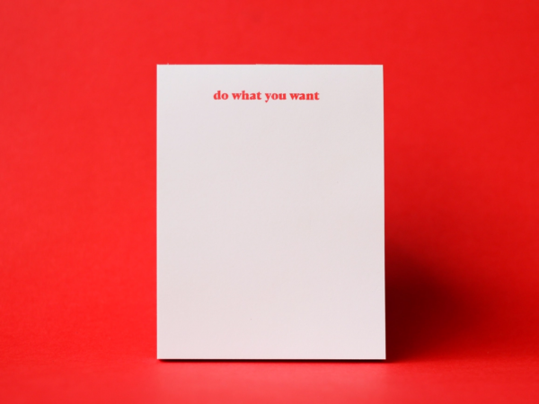 M.C Pressure Do What You Want Flat Printed Notepad