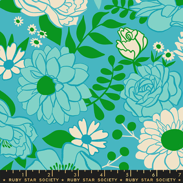 Ruby Star Society Melody Miller Rise and Shine! Morning Bloom Turquoise