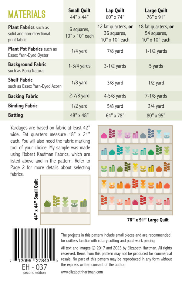 Elizabeth Hartman Greenhouse Lap Size Quilt Kit - Image 3