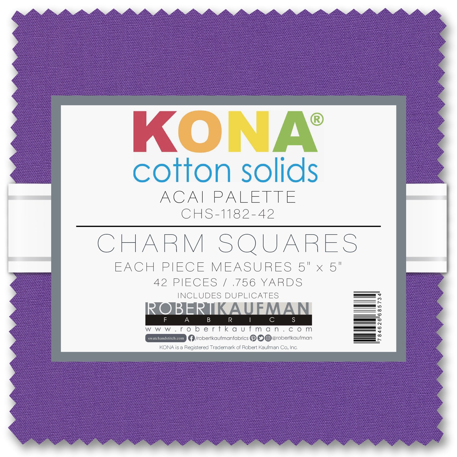 Kaufman Fabrics Kona Cotton Color Swatch Card