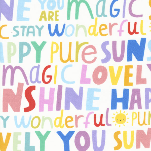 Moda Fabrics Paper & Cloth Design Studio Whatever The Weather Typography Cloud