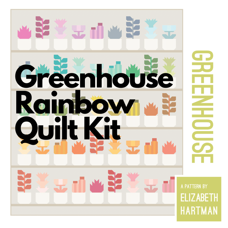 Elizabeth Hartman Rainbow Greenhouse Lap Size Quilt Kit