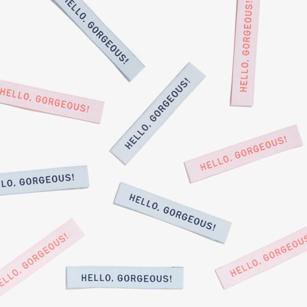 Kylie And The Machine Hello Gorgeous Woven Label - Image 3