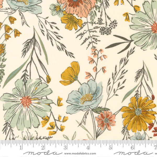 Moda Fabrics Fancy That Design House & Co. Woodland & Wildflowers Wispy Wildflowers Cream