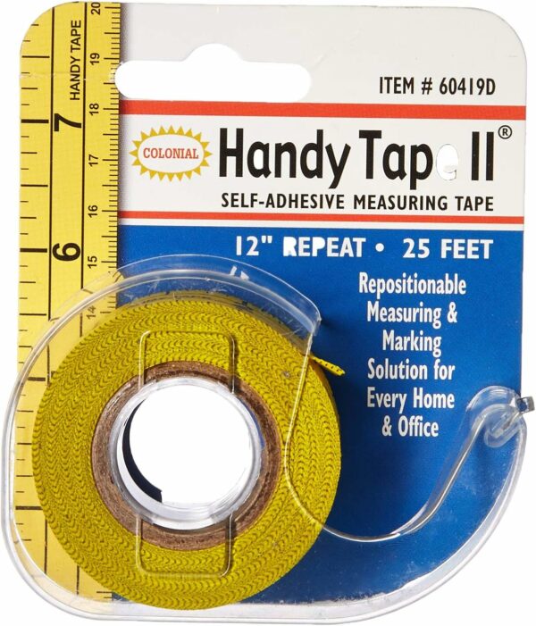 Colonial Needle Co Handy Tape Despenser 12in Repeat 25ft Roll