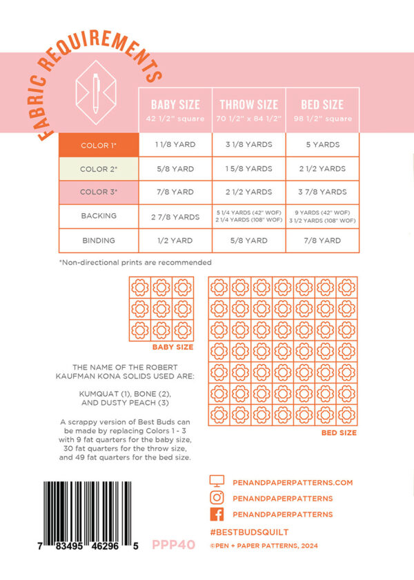 Pen + Paper Patterns Best Buds Quilt Pattern - Image 2