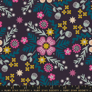 Ruby Star Society Rashida Coleman-Hale Pivot Wild Flower Canvas Eggplant