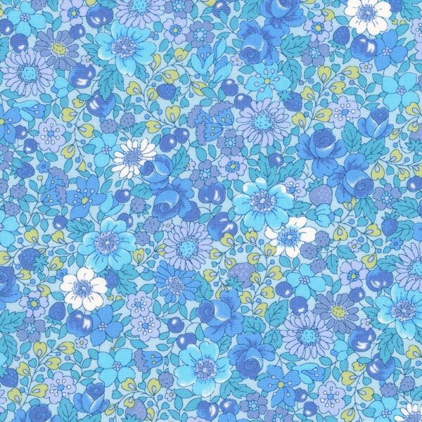 Robert Kaufman Fabrics Sevenberry Garden Blues Florals Cerulean