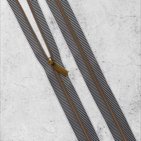 Sallie Tomato Black/White 5 Nylon Antique Coil Zippers