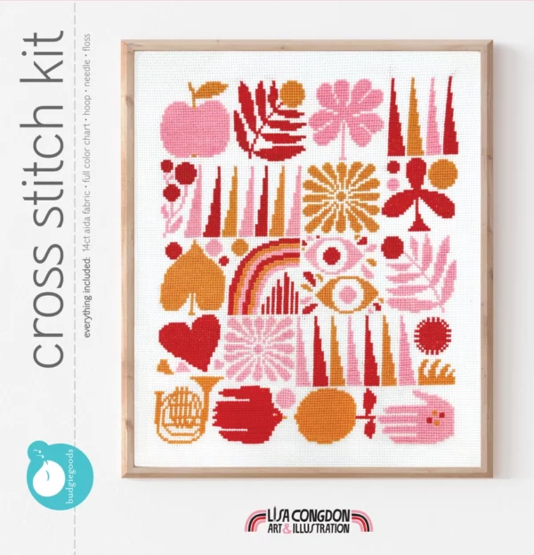 Lisa Congdon Harvest Grid Cross Stitch Kit