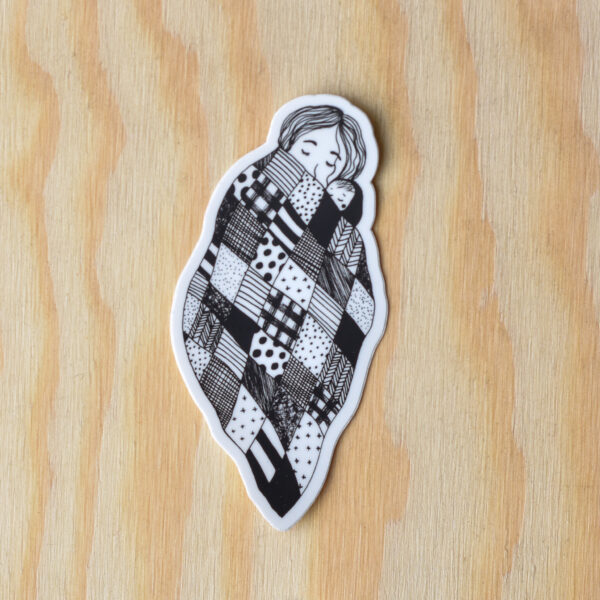 Coco West Illustration Sleeping Mama & Baby Sticker