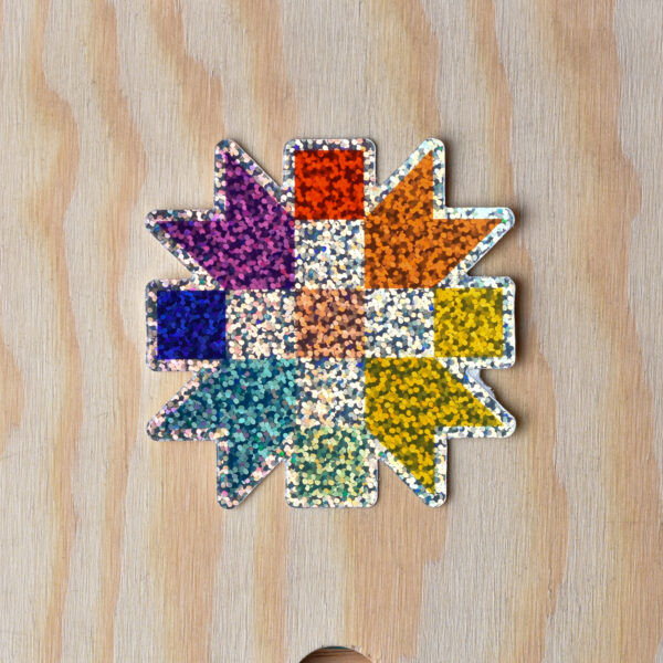 Coco West Illustration Rainbow Glitter Sister's Choice Sticker