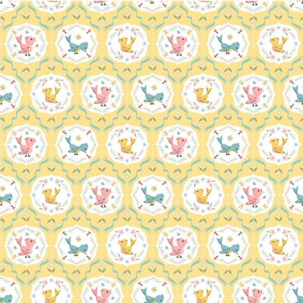 Poppie Cotton Sheri McCulley Finding Wonder Tweeting Yellow