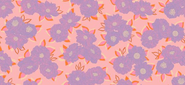 Ruby Star Rising Collaborative Collection Favorite Flowers Blooming Wideback 108" Balmy