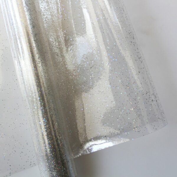 Sew HungryHippie Vinyl Transparent Clear Glitter