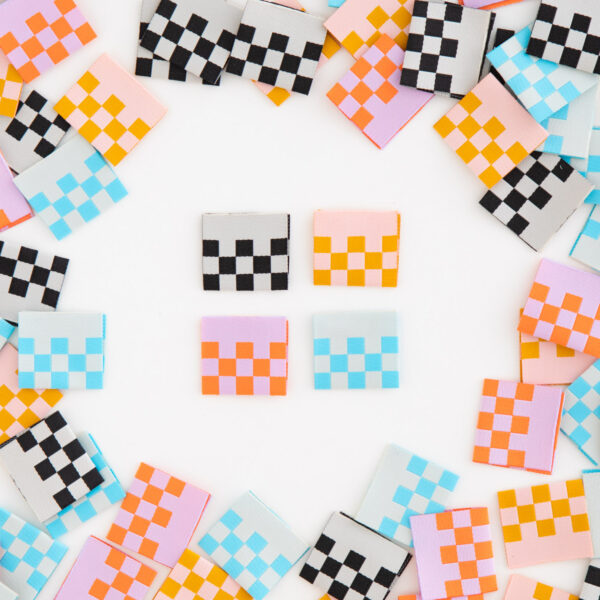 Sarah Hearts Checkerboard Multipack Labels - Image 2