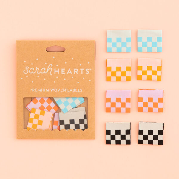 Sarah Hearts Checkerboard Multipack Labels