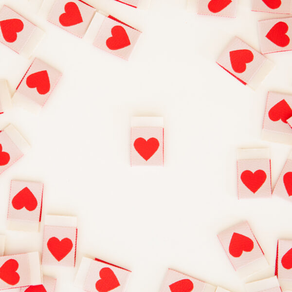 Sarah Hearts Red Heart Labels - Image 2