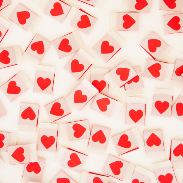 Sarah Hearts Red Heart Labels - Image 3
