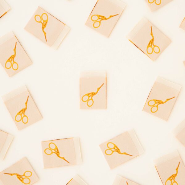 Sarah Hearts Stork Scissors Labels - Image 3