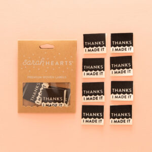 Sarah Hearts Thanks I Made It Organic Cotton Labels