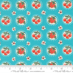 Moda Fabrics Crystal Manning Julia Shortcake Turquoise