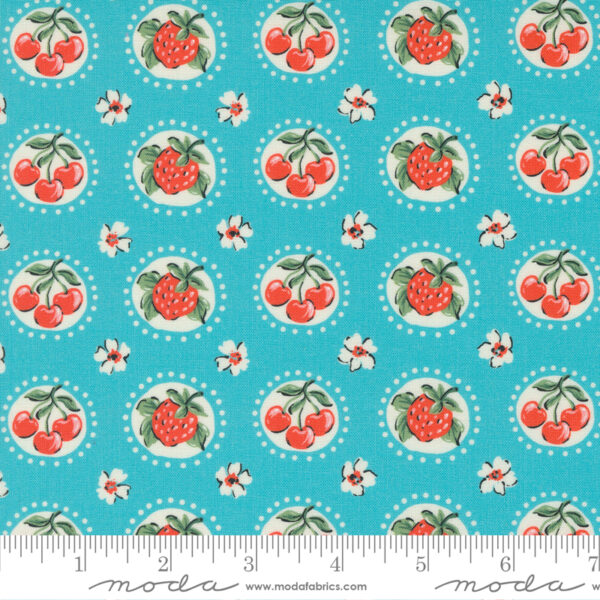 Moda Fabrics Crystal Manning Julia Shortcake Turquoise