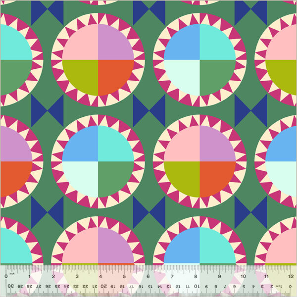 Windham Fabrics Annabel Wrigley Kaleidoscope Rainbow Cake Agava