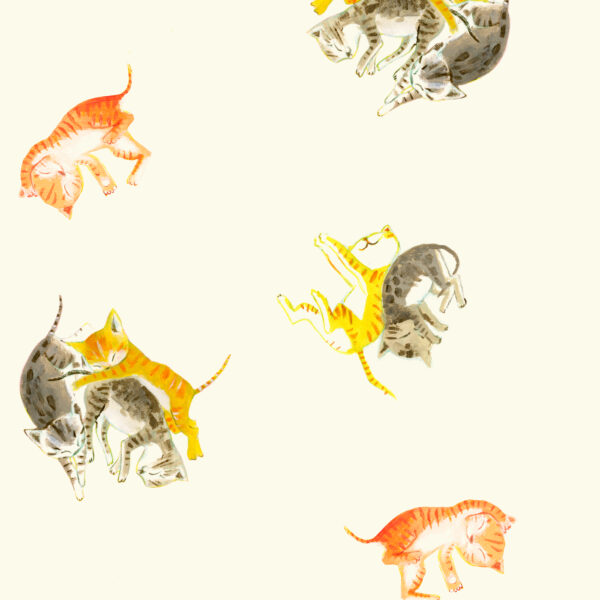 Windham Fabrics Heather Ross By Hand Barn Kittens Ivory