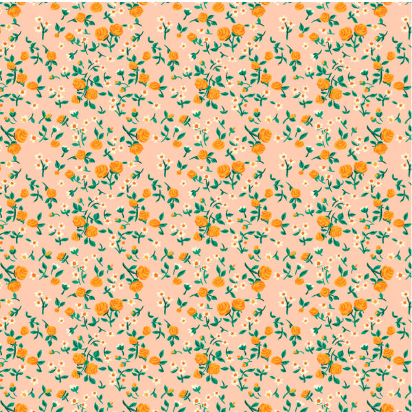 Windham Fabrics Heather Ross By Hand Mousy Floral Blush