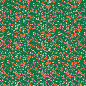 Windham Fabrics Heather Ross By Hand Mousy Floral Emerald