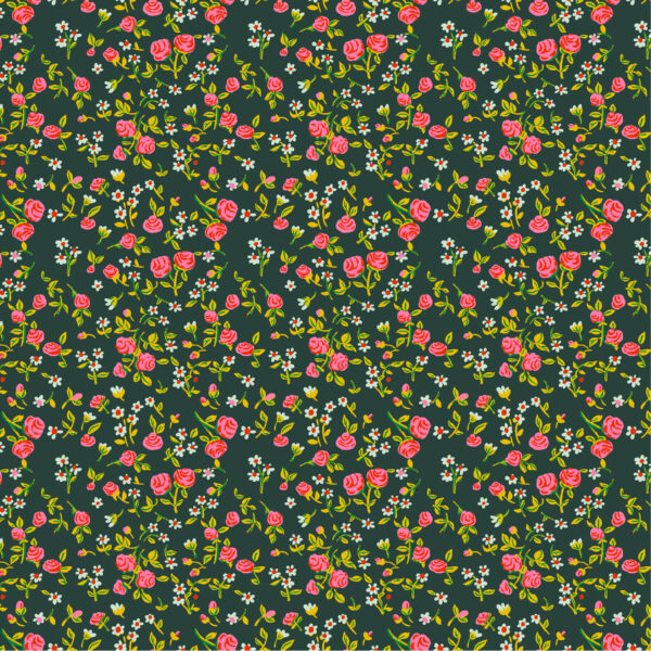 Windham Fabrics Heather Ross By Hand Mousy Floral Pasture